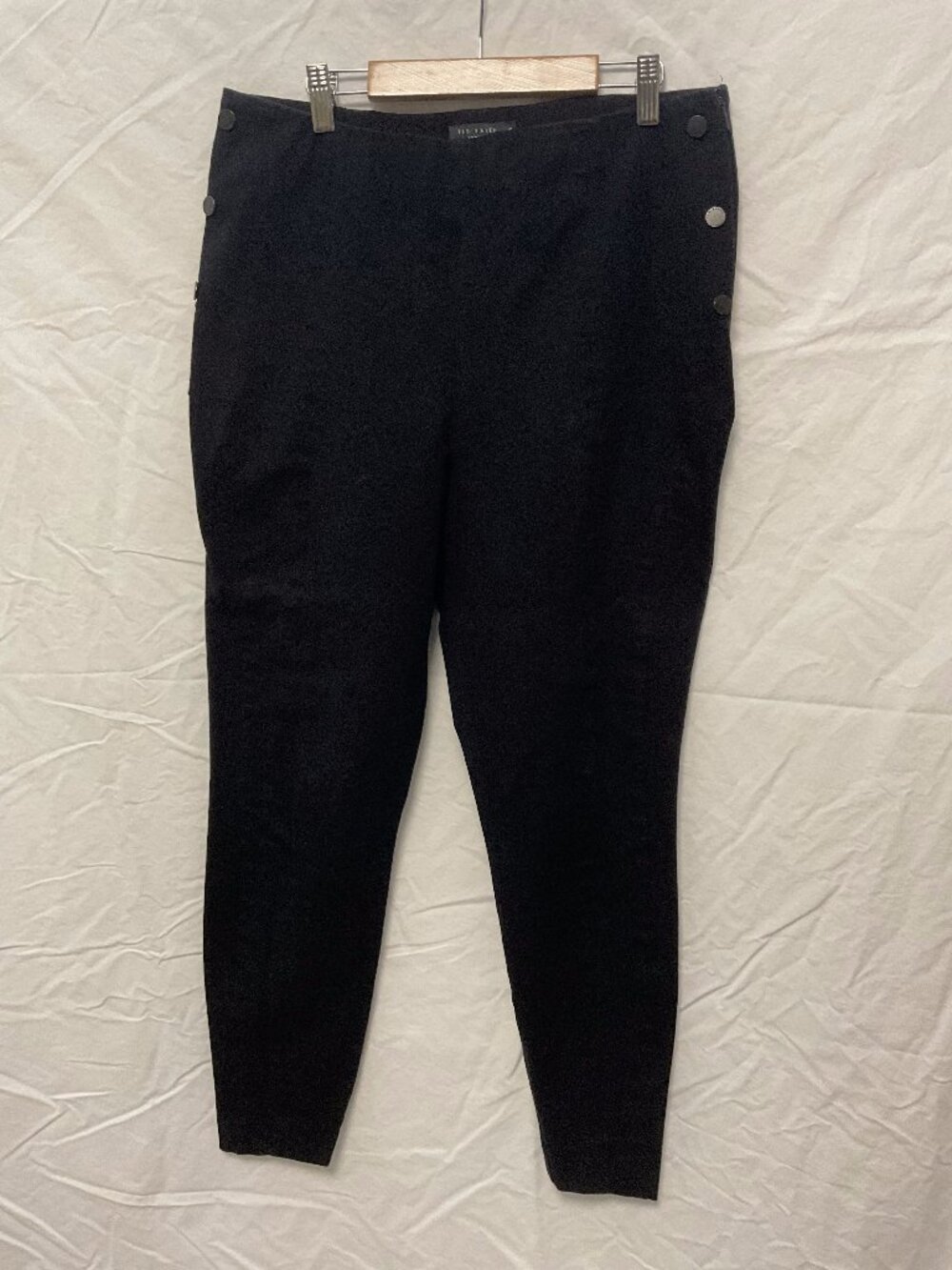 Ted Baker London Black Skinny Pants Snap Detail Size 4